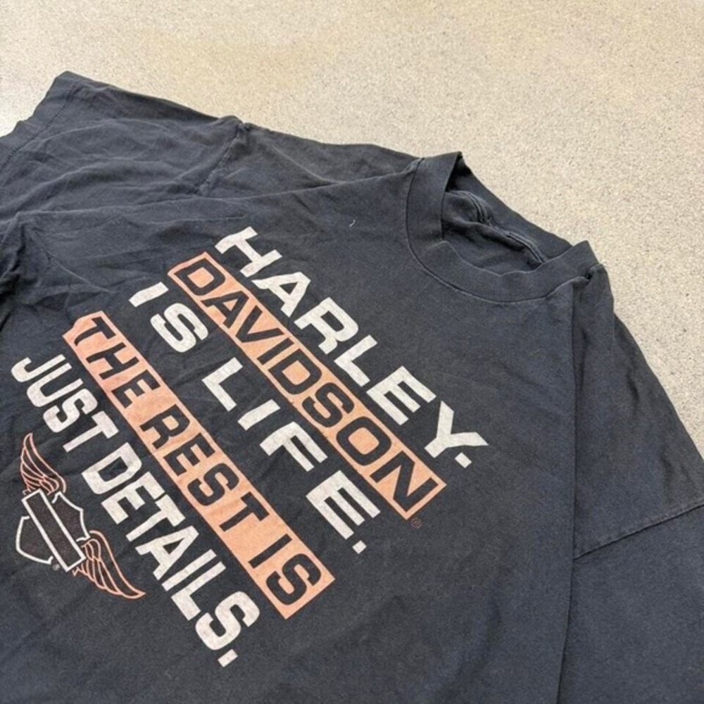 vintage single stitch‎ jones harley davidson hog graphic t-shirt chopped small